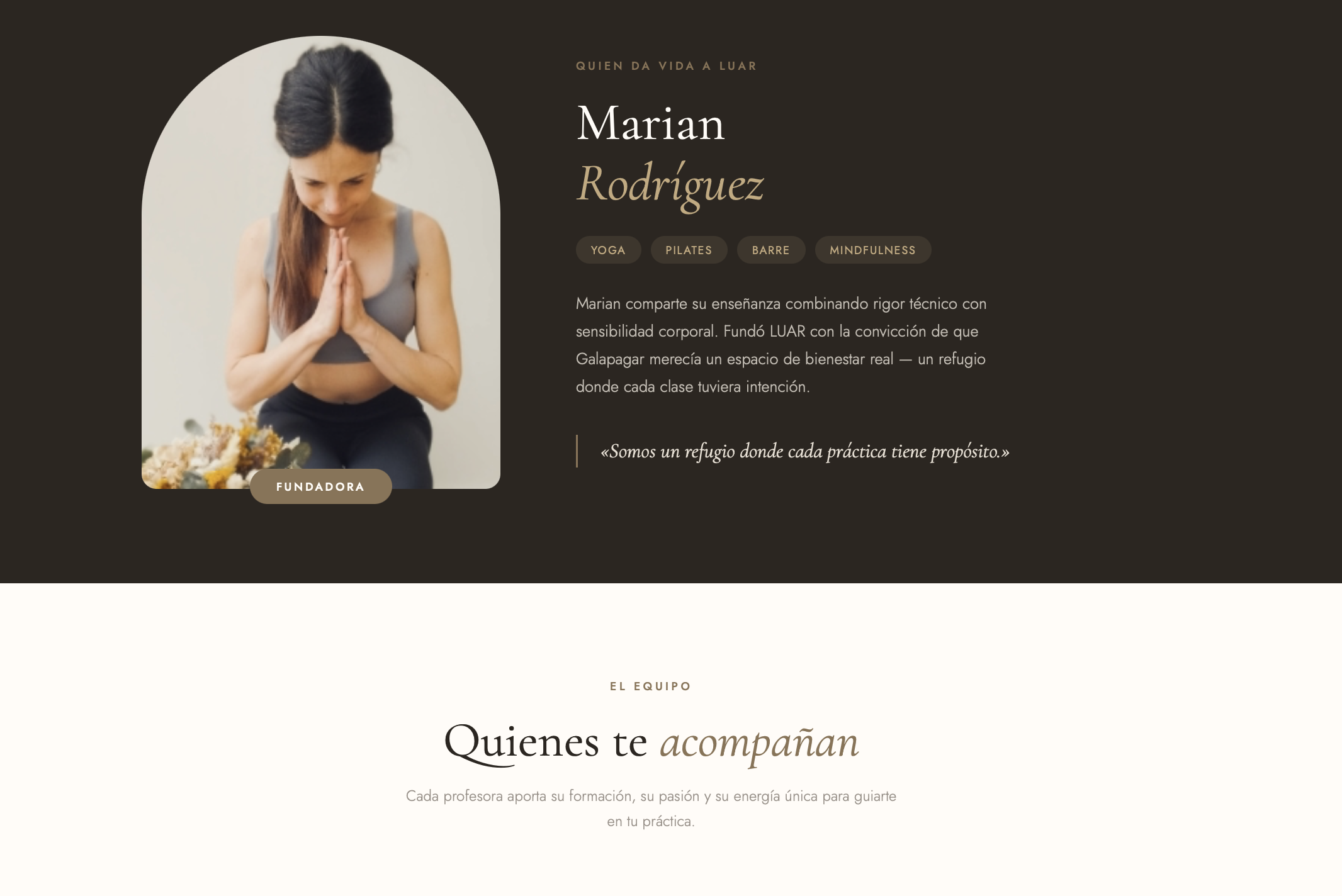 Marian Rodriguez fundadora LUAR Yoga